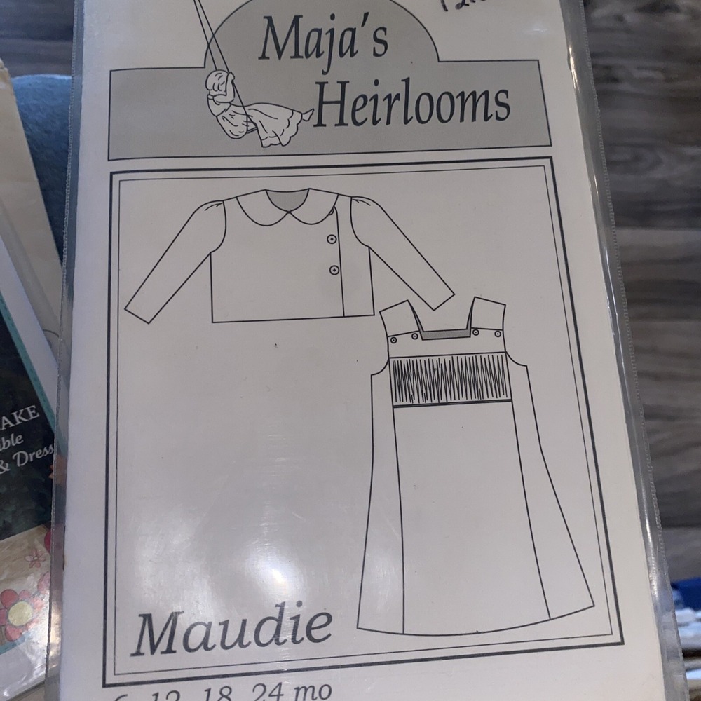 Maja’s Heirlooms Maudie Dress & Jacket Sewing Pattern Size 6-24 Months Uncut